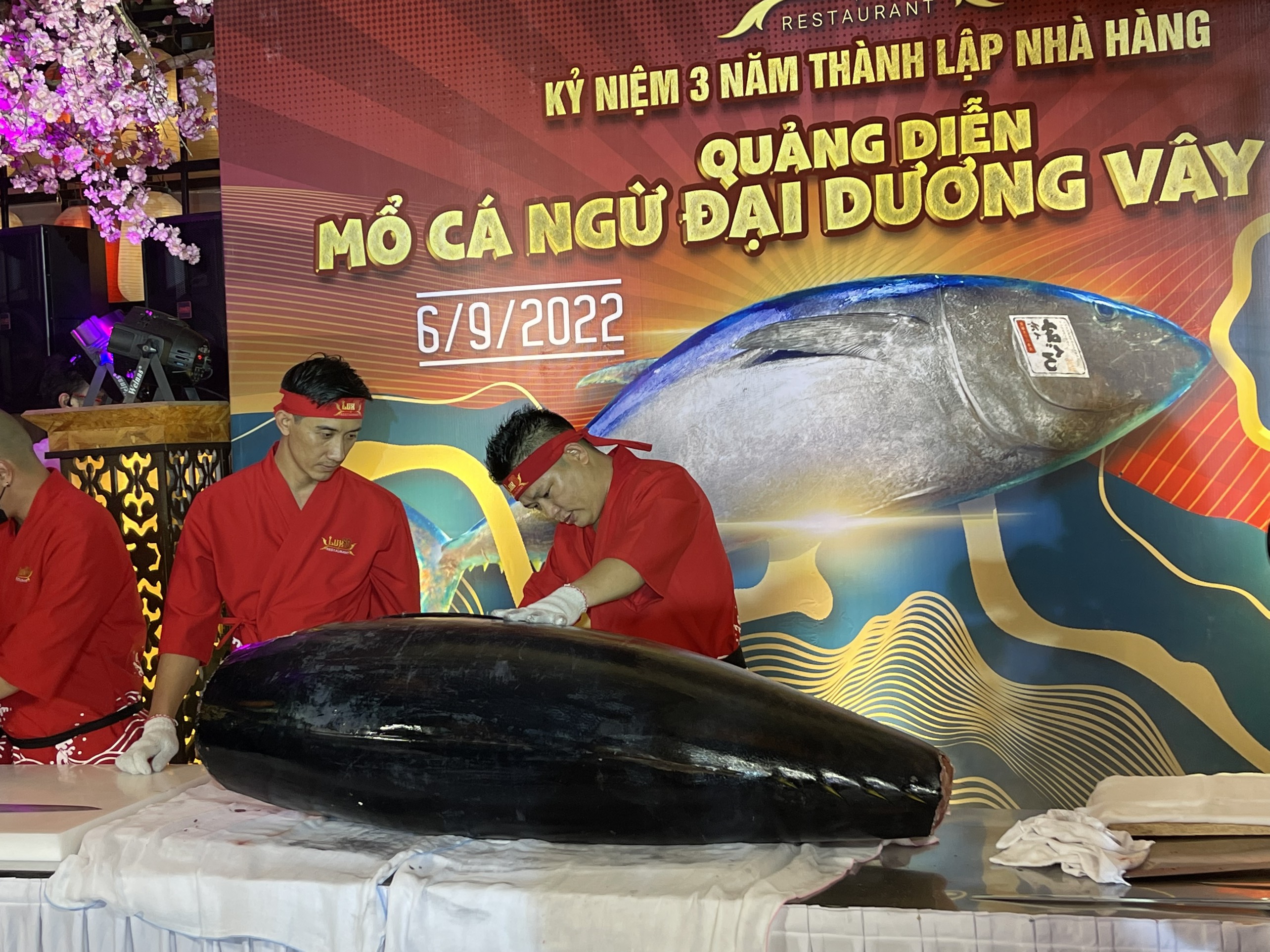 Nhà hàng Lux 68: Mổ cá ngừ đại dương nặng 168kg mừng kỷ niệm 3 năm thành lập