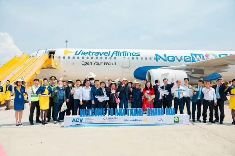 Vietravel Airlines đón đoàn khách bay thuê chuyến từ Hàn Quốc đầu tiên đến Khánh Hòa